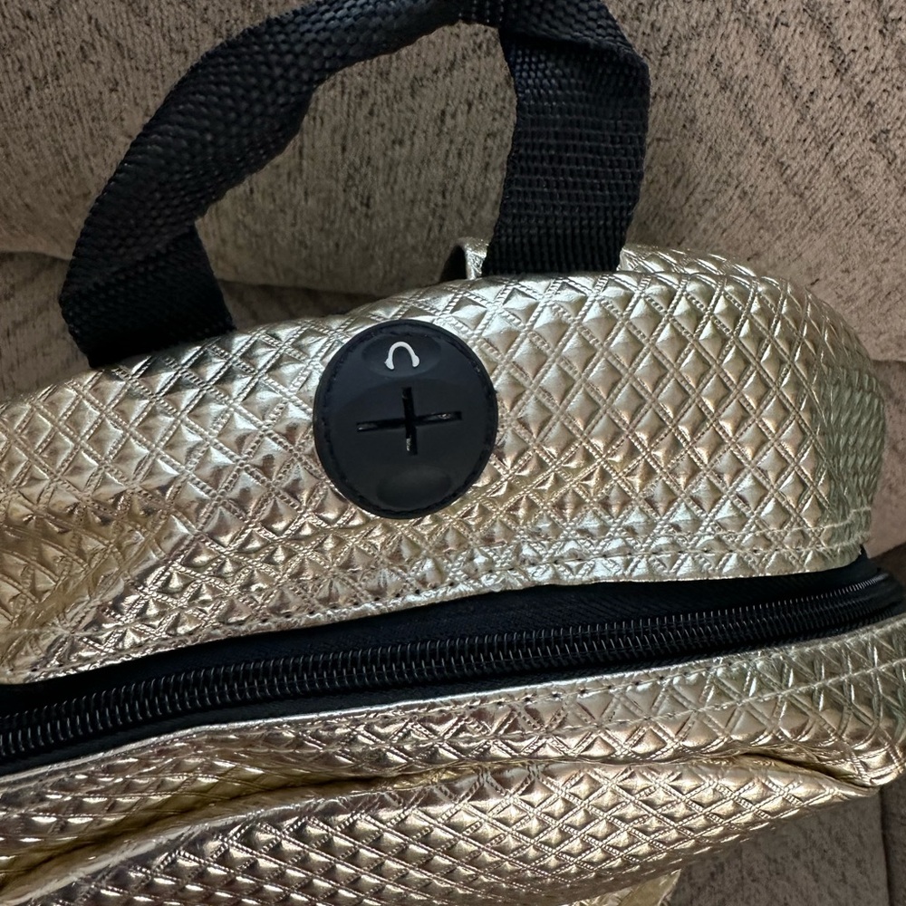 Gold Textured Metropack Backpack - Picture 3 of 5